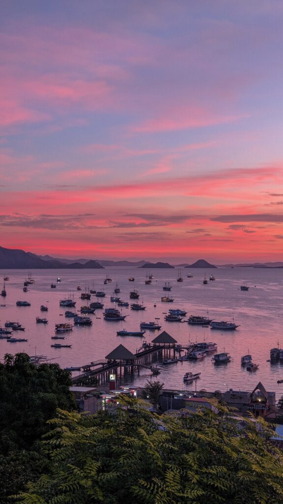 sunset in labuan bajo