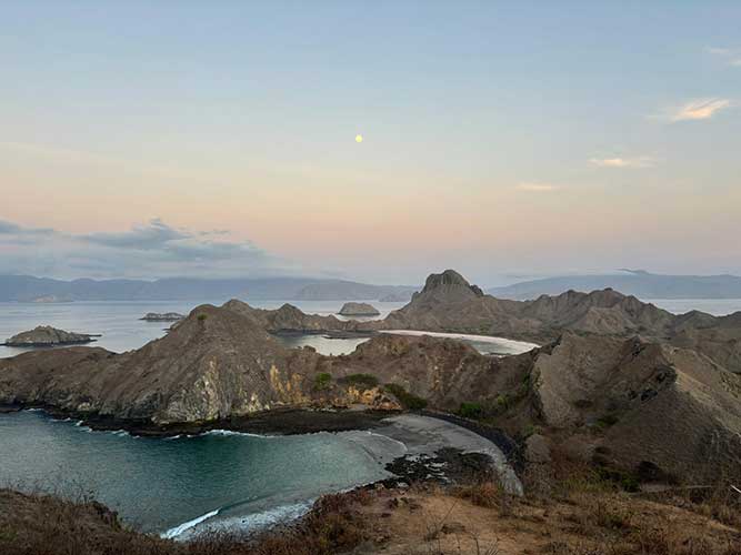 padar island on komodo national park during dry season on august