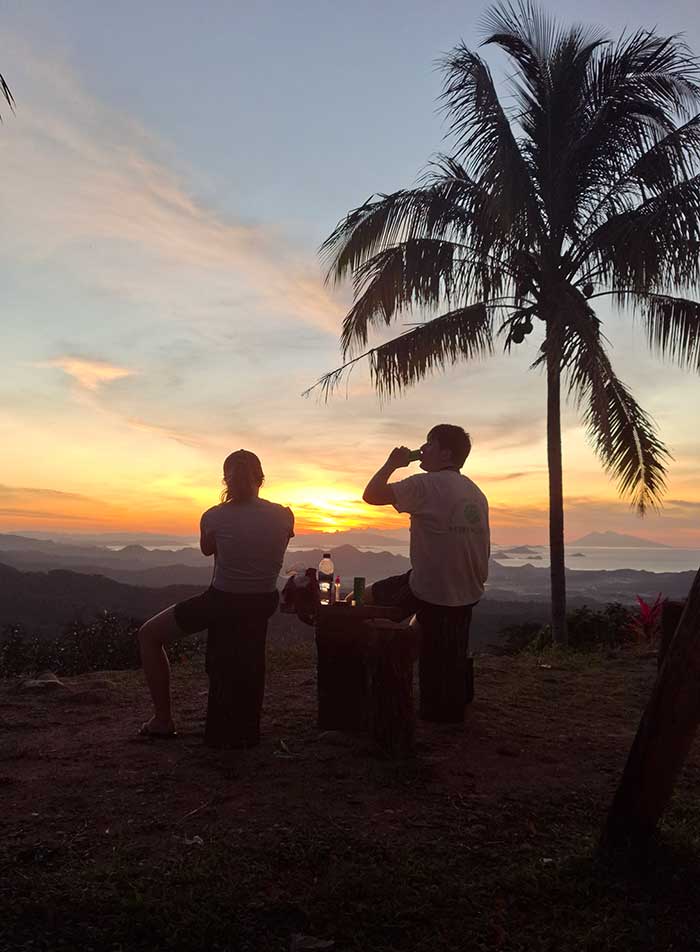 experience flores sunset from a local people's house with flores local guide